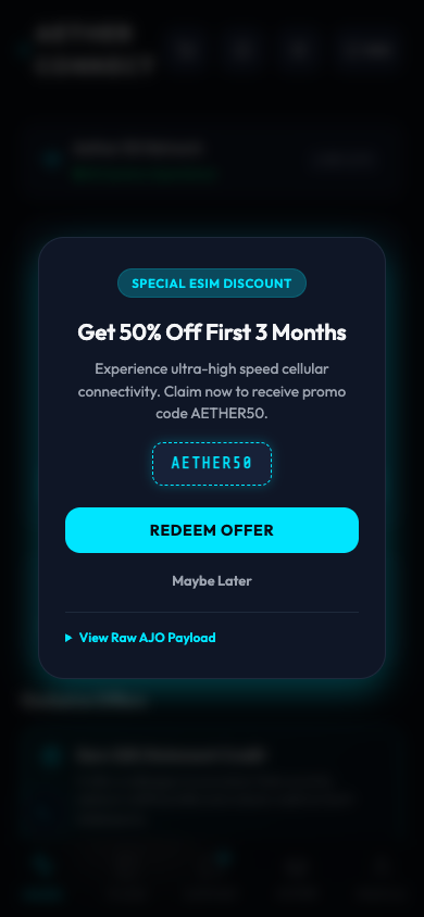 Welcome offer popup