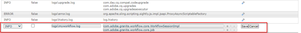 AEM Workflow logger
